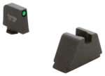 AmeriGlo GL811 Optic Compatible Sight Set for Glock  3XL Tall Green Tritium Black Outline Front Sight-Black Rear Sight