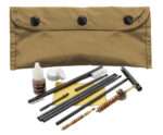 KleenBore POU302T Modular Cleaning Kit Coyote Tan Multi-Caliber Handgun/Rifle Bronze/Nylon Bristles Nylon Case