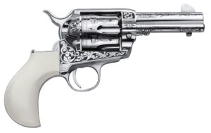 Cimarron Huckleberry 45 Long Colt 3.5 Inch 6 Shot Nickel Revolver