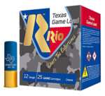 Rio Ammunition TGHV368TX Texas Game Load High Velocity 12 Gauge 2.75" 1 1/4 oz 8 Shot 25 Per Box/ 10 Case
