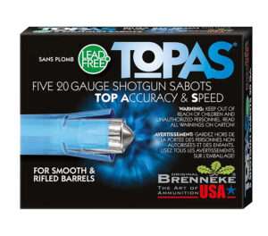 Brenneke Topas 20 Gauge 2.75 Inch Sabot Slug Shotgun Ammunition