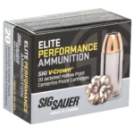 SIG SAUER V-CROWN 9MM 115GR JHP 20RD BX 200RD CASE
