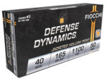 Fiocchi 40SWC Defense Dynamics 40S&W 165gr Jacketed Hollow Point 50 Per Box/20 Case