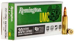 Remington UMC .22-250 Remington 45 Grain Jacketed Hollow Point Ammunition