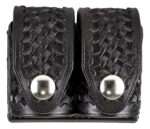 HKS 203BMBN SpeedLoader Case  Double Medium Black Hytrel Belt Loop Belts 2.25" Wide