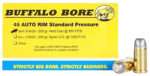 Buffalo Bore Ammunition 31A20 Standard Pressure Strictly Business 45Auto Rim 255gr Hard Cast Flat Nose 20 Per Box/12 Case