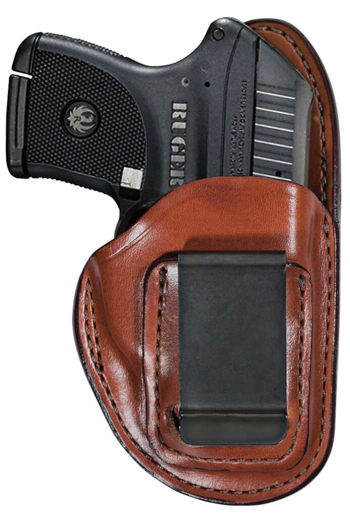 Bianchi 100 Professional Inside-The-Waistband Holster Size 06 Tan Leather Belt Clip Right Hand