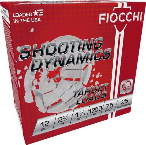 Fiocchi 12 Gauge 2-3/4 Inch 1-1/8oz Number 7.5 Shot Shotgun Ammunition
