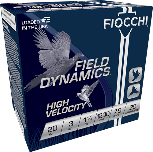 Fiocchi 20 Gauge 3 Inch 1-1/4oz Number 7.5 Lead Shotgun Ammunition