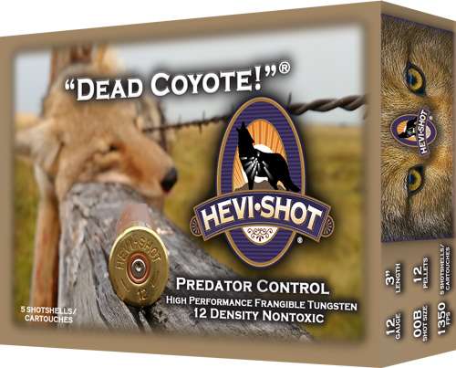 Hevishot Dead Coyote 12 Gauge 3-1/2 Inch Number T 10 Round Shotgun Ammunition