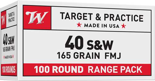 WINCHESTER USA 40 SW 165GR FMJ - TRUNCATED CONE 100RD 5BX/CS 1 WINCHESTER USA 40 SW 165GR FMJ - TRUNCATED CONE 100RD 5BX/CS