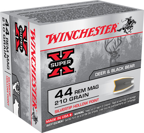 Winchester Super-X 44 Magnum 210 Grain Silvertip Hollow Point Ammunition
