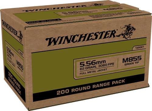 WINCHESTER USA 5.56X45 62GR - GREEN TIP 800RD CASE LOT 1 WINCHESTER USA 5.56X45 62GR - GREEN TIP 800RD CASE LOT