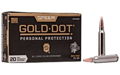 Speer Gold Dot 223 Remington 75 Grain Soft Point Ammunition