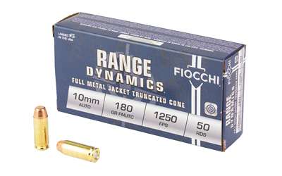 Fiocchi Range Dynamics 10mm 180 Grain Full Metal Jacket Ammunition