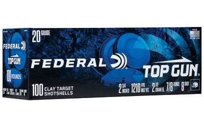Federal Top Gun 20 Gauge 2-3/4 Inch Number 8 Lead Shotgun Ammunition
