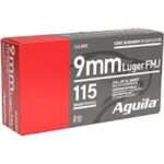 Aguila Handgun Ammunition 9mm Luger 115 gr FMJ 1150 fps 1000/ct Case