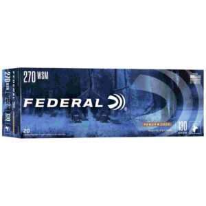 Federal PowerShok 270 Winchester Short Magnum 130 Grain Soft Point Rifle Ammunition