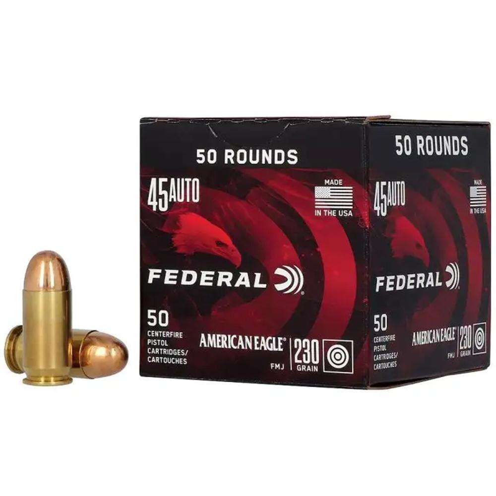 American Eagle Handgun Ammunition .45 ACP 230 gr FMJ 890 fps 1000/ct 1 American Eagle Handgun Ammunition .45 ACP 230 gr FMJ 890 fps 1000/ct