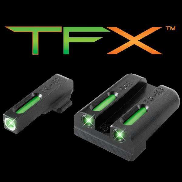 Truglo TFX Tritium Fiber Optic Three Dot Sight Set