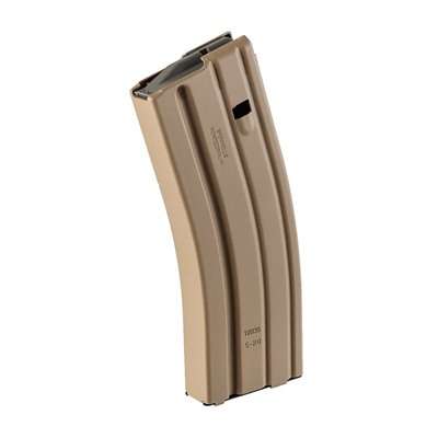 AR-15 223/5.56MM 30 ROUND MAGAZINE, ALUMINUM, TAN 1 AR-15 223/5.56MM 30 ROUND MAGAZINE, ALUMINUM, TAN