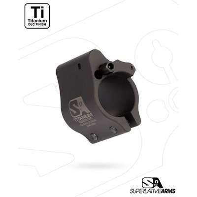 Superlative Arms AR-15 Clamp-On Titanium Adjustable Gas Block 0.936 Inch Black Accessory