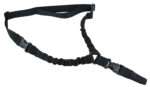 TacFire SL002B One Point Sling Black Nylon 30"-40" OAL Adjustable Double Bungee Rifle