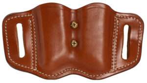 1791 Gunleather MAG-F Double Magazine Belt Slide Holster Classic Brown Leather