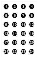 Action Target VB24100 Sighting Military Circle Paper 23" x 35" Black/White 100 Per Box