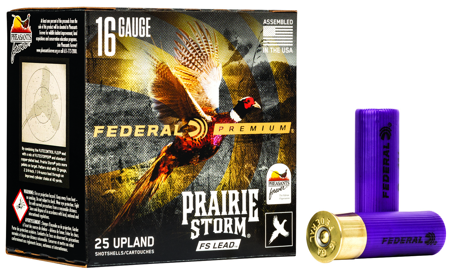 Federal PFX164FS4 Premium Prairie Storm FS 16Gauge 2.75" 1 1/8oz 4Shot 25 Per Box/10 Case 1 Federal PFX164FS4 Premium Prairie Storm FS 16Gauge 2.75" 1 1/8oz 4Shot 25 Per Box/10 Case