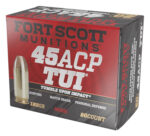 Fort Scott Munitions 450180SCV Tumble Upon Impact (TUI)  45ACP 180gr Solid Copper Spun 20 Per Box/25 Case