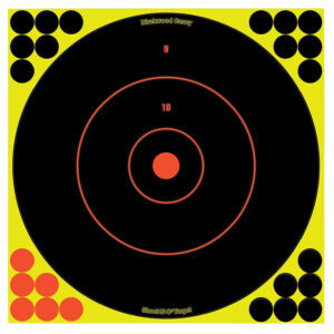 Birchwood Casey Shoot-N-C Reactive Target Self-Adhesive Paper 12 Inch Bullseye 50 Pack