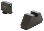 AmeriGlo GL810 Optic Compatible Sight Set for Glock 2XL Tall Green Tritium Black Outline Front Sight-Black Rear Sight