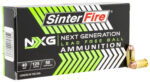 SinterFire Inc SF40125NXG Next Generation (NXG)  40S&W 125gr Lead Free Ball 50 Per Box/20 Case