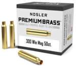 Nosler 10227 Premium Brass Unprimed Cases 300WinMag Rifle Brass 50/Box