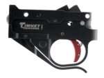 Timney Triggers 10222C Replacement Trigger  Single-Stage Curved Trigger with 2.75 lbs Draw Weight & Black/Red Finish for Ruger 10/22