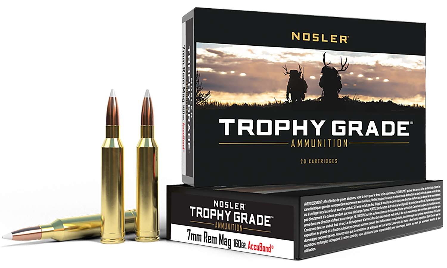 Nosler Trophy Grade 7mm Remington Magnum 160 Grain AccuBond Ammunition 1 Nosler Trophy Grade 7mm Remington Magnum 160 Grain AccuBond Ammunition