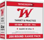 Winchester Ammo USA40W USA Range Pack 40S&W 165gr Full Metal Jacket 200 Per Box/3 Case