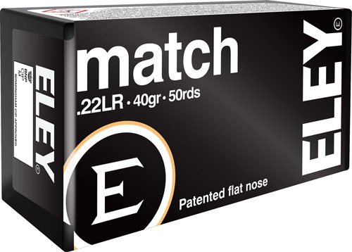 Eley Match 22 LR 40 Grain 50 Round Ammunition