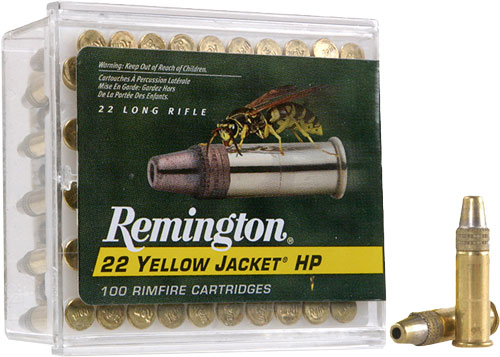 Remington Yellow Jacket 22 LR 33 Grain Hollow Point Ammunition 100 Round