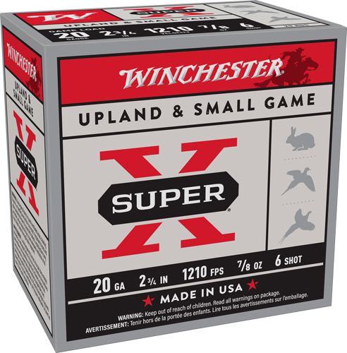 WINCHESTER SUPER-X 20GA 2.75" - 7/8OZ #6 1210FPS 250RD CASE 1 WINCHESTER SUPER-X 20GA 2.75" - 7/8OZ #6 1210FPS 250RD CASE