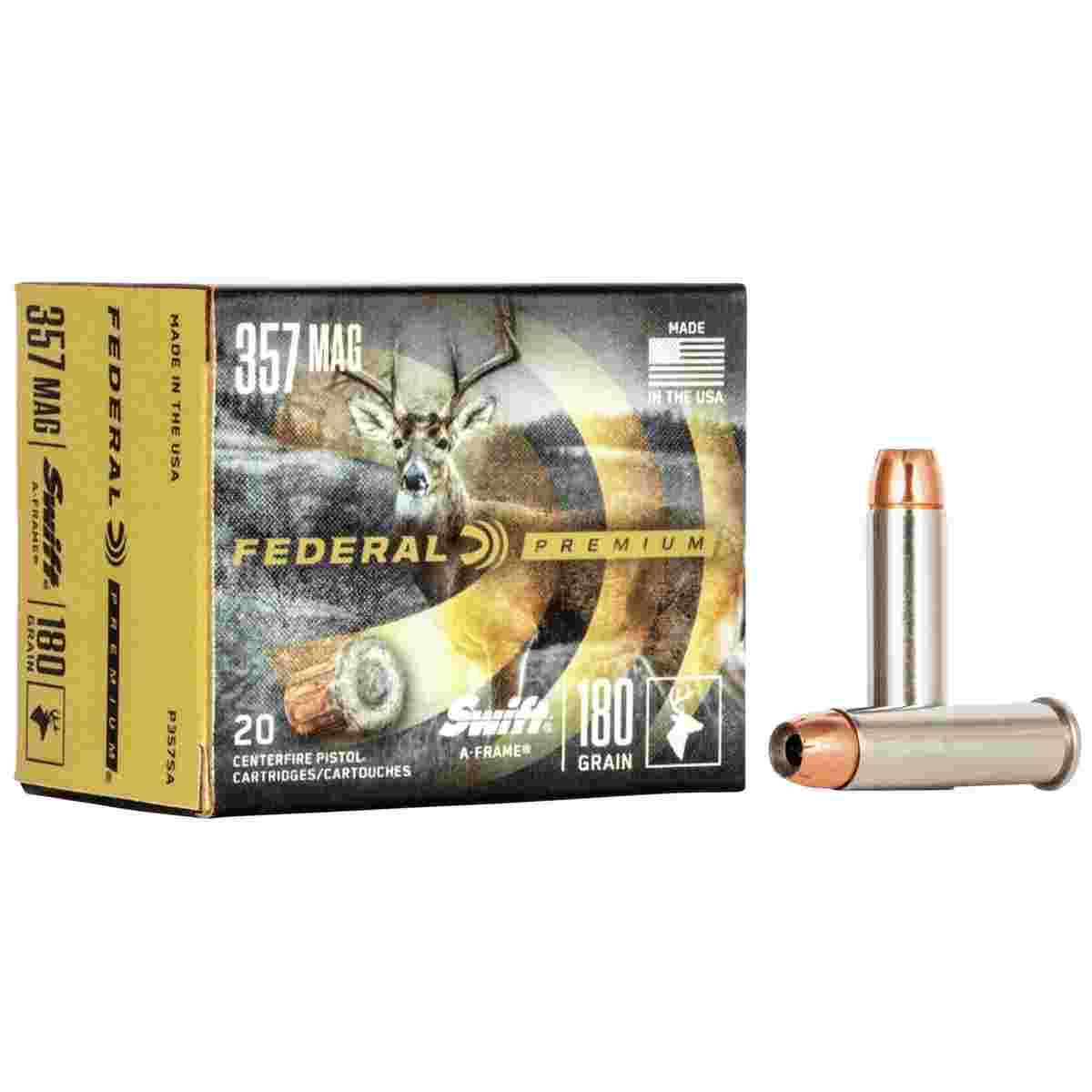 Federal Premium Vital-Shok 357 Magnum 180 Grain Handgun Ammunition 1 Federal Premium Vital-Shok 357 Magnum 180 Grain Handgun Ammunition