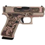 Glock 43X "Glock & Roses II"  Handgun 9mm Luger 10rd Magazines(2) 3.4" Barrel Accessory Rail USA Made