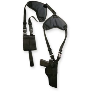 Bulldog Deluxe Shoulder Holster for Revolvers 3 Inch to 4 Inch Barrels Black Ambidextrous