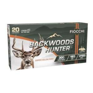 Fiocchi Backwoods Hunter 300 Winchester Magnum 165 Grain Copper Rifle Ammunition