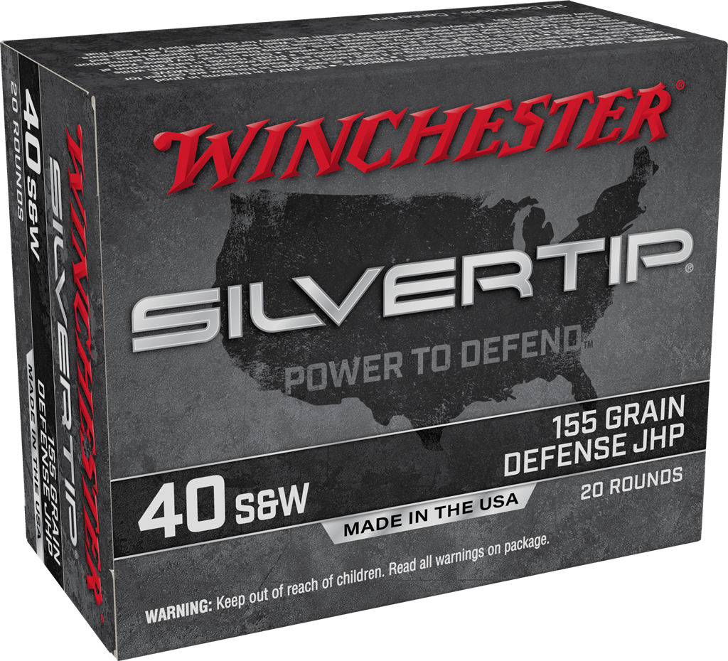 Winchester Silvertip 40 S&W 155 Grain Hollow Point Ammunition 1 Winchester Silvertip 40 S&W 155 Grain Hollow Point Ammunition