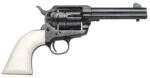 Taylors & Company 200056 1873 Cattleman Outlaw Legacy 45 Colt (LC) Caliber with 4.75" Barrel, 6rd Capacity Cylinder, Overall Blued Engraved Finish Steel & Ivory Synthetic Grip