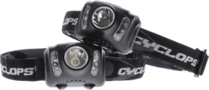 Cyclops 210 Lumens White Red Green LED Headlamp Black 2 Pack