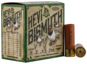 Hevishot Hevi-Bismuth 12 Gauge 3 Inch 1 3/8oz Number 6 Shot 25 Round Shotgun Ammunition