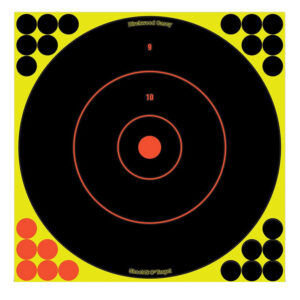 Birchwood Casey Shoot-N-C Reactive Target Self-Adhesive 12 Inch Bullseye 100 Pack